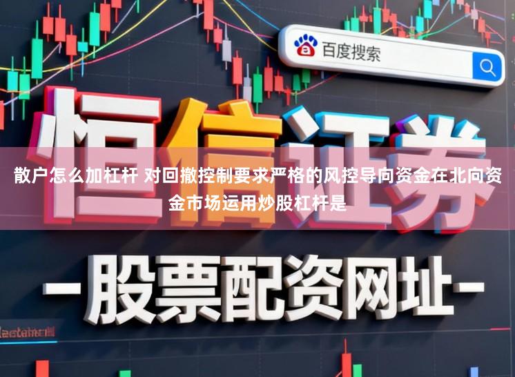 散户怎么加杠杆 对回撤控制要求严格的风控导向资金在北向资金市场运用炒股杠杆是