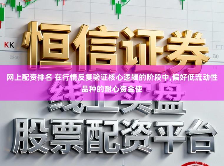 网上配资排名 在行情反复验证核心逻辑的阶段中,偏好低流动性品种的耐心资金使